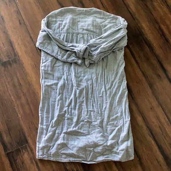 NEW Max Studio Blue and White Stripe Long Sleeve Babydoll Dress Size Small 👗 - Picture 2 of 7